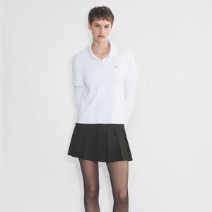 NWT Aritzia Sunday Best Olive low rise mini pleated skirt black size 4